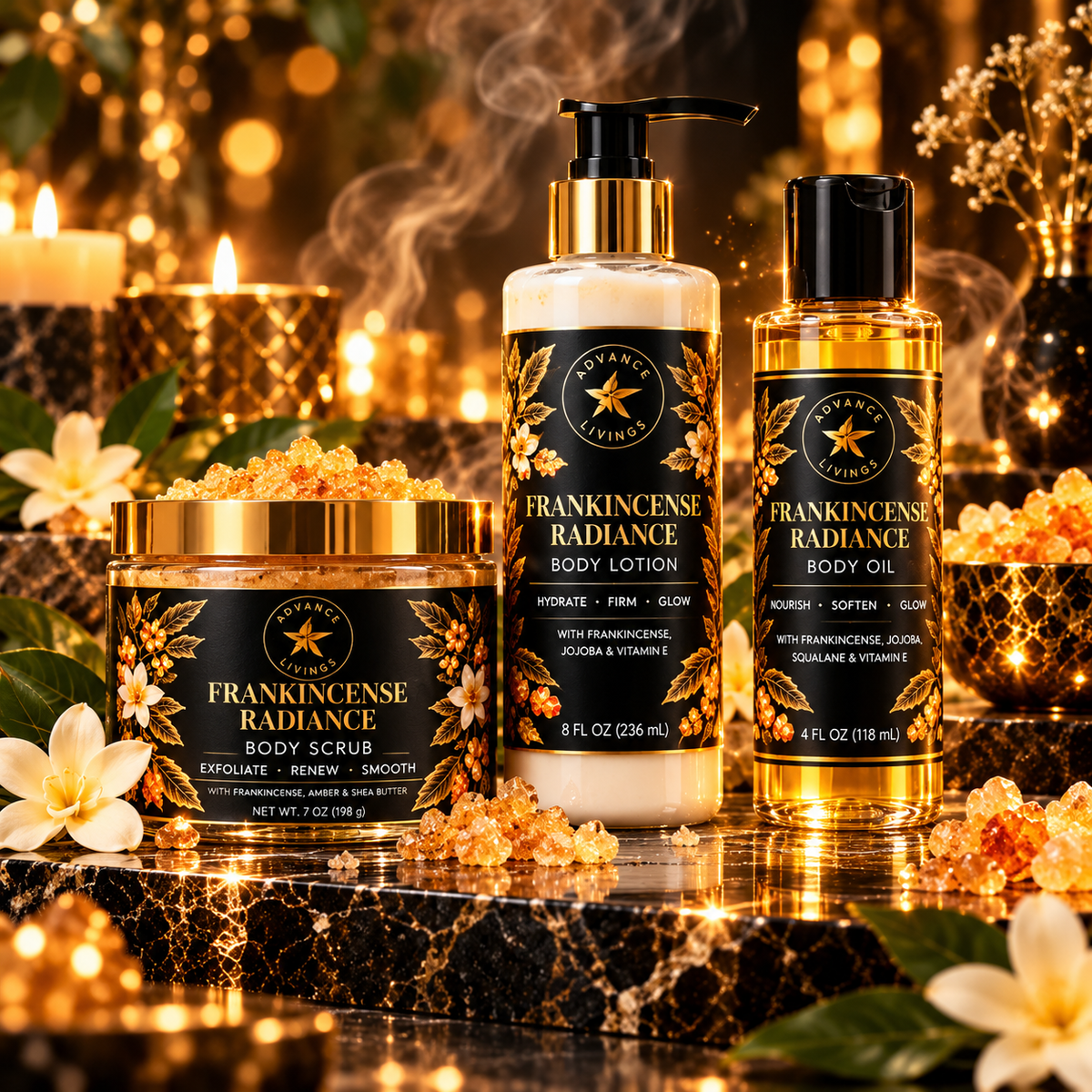 Advance Livings Frankincense Radiance Routine collection