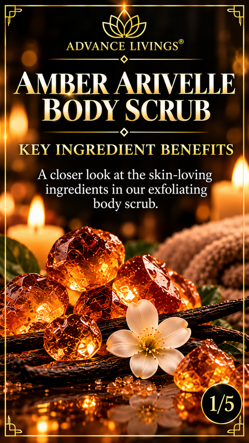 Amber Arivelle Body Scrub key ingredient benefits