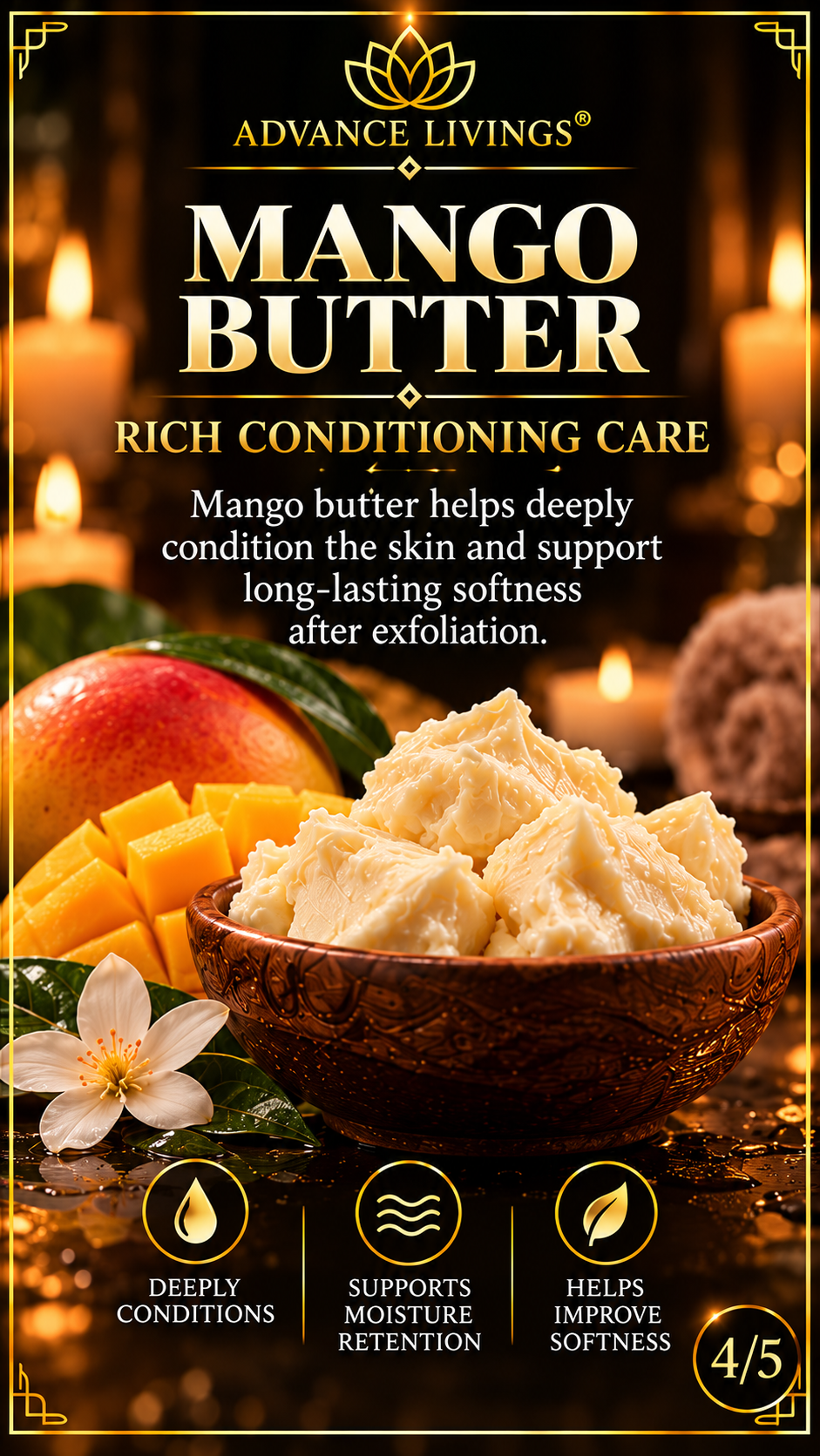 Mango butter benefits in Amber Arivelle Body Scrub
