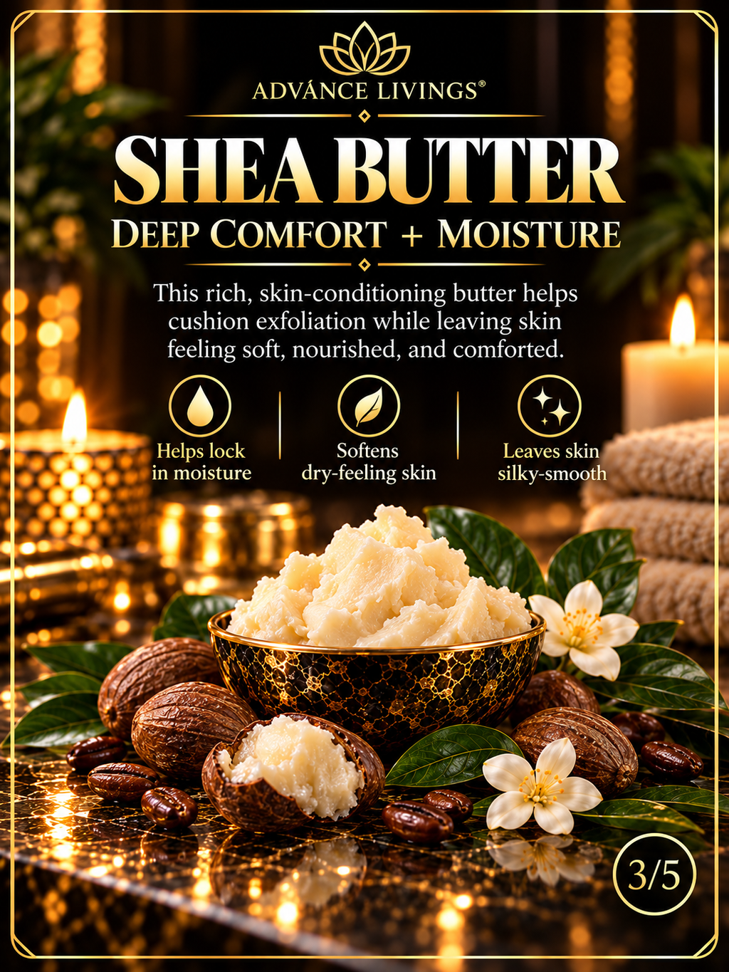 Shea butter benefits in Coffee Bliss Body Scrub