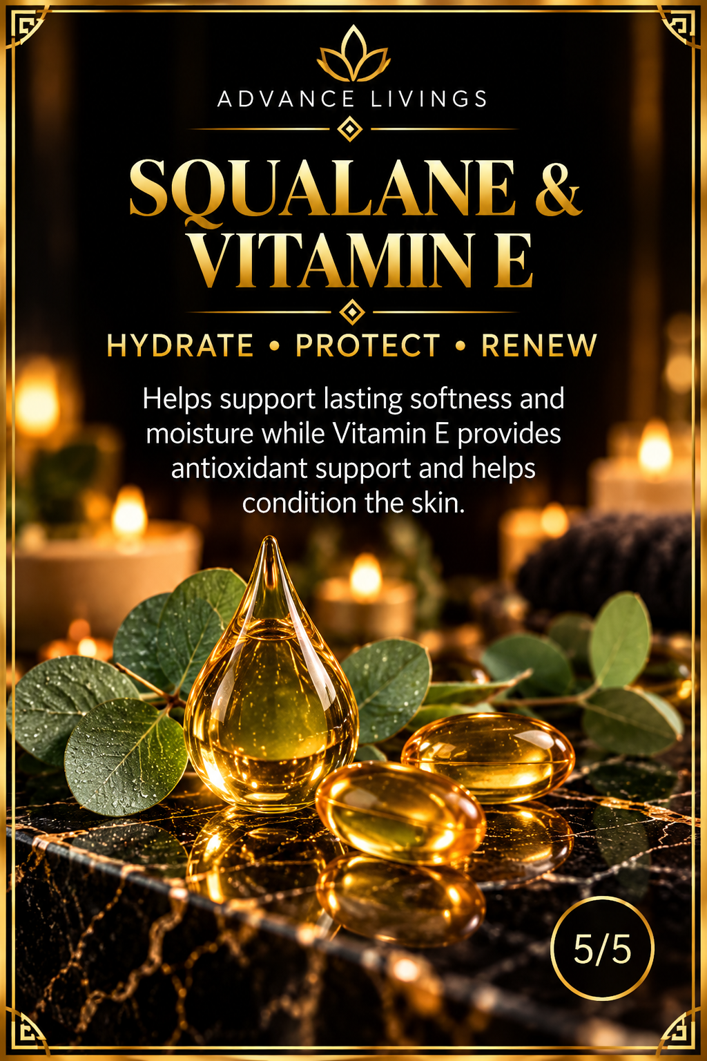 Squalane and Vitamin E benefits in Eucalyptus Mint Body Scrub