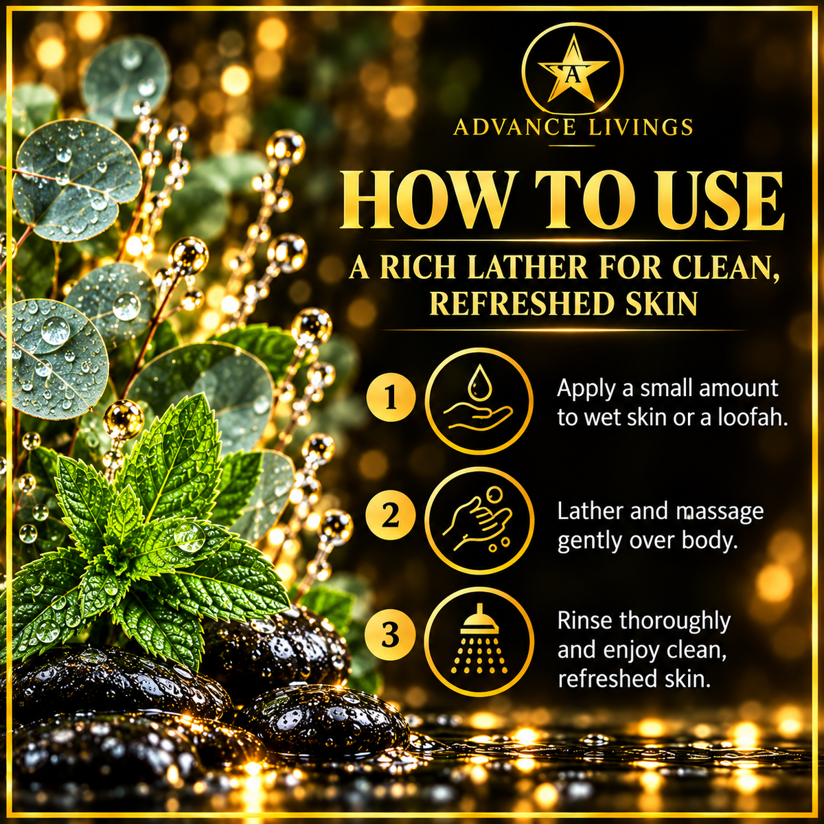 Eucalyptus Mint Body Wash how to use