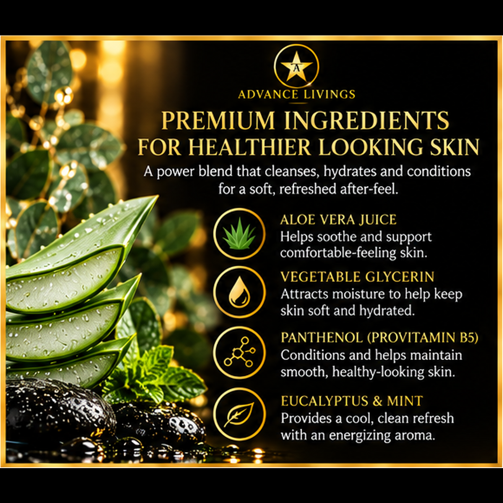 Eucalyptus Mint Body Wash 8 oz premium ingredient benefits