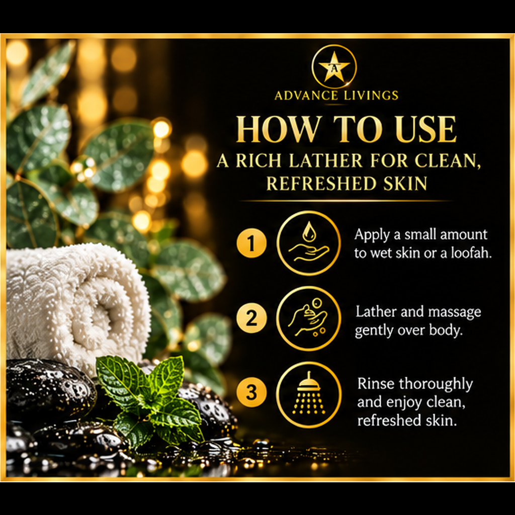 Eucalyptus Mint Body Wash 8 oz how to use
