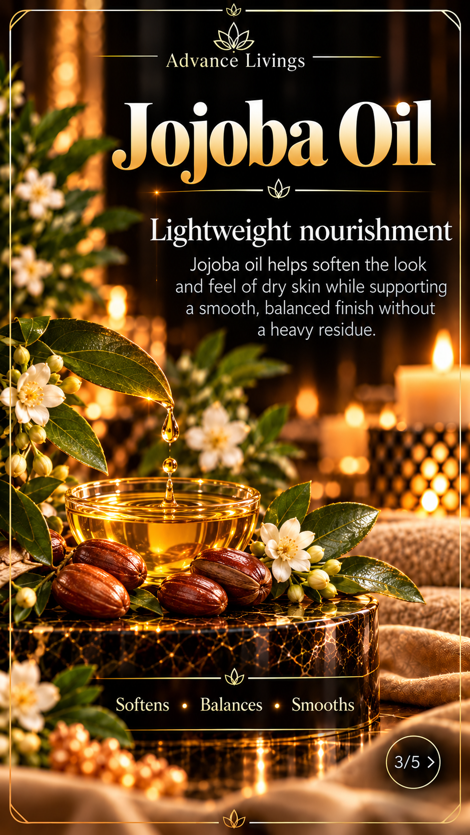 Jojoba oil benefits in Frankincense Radiance Body Oil