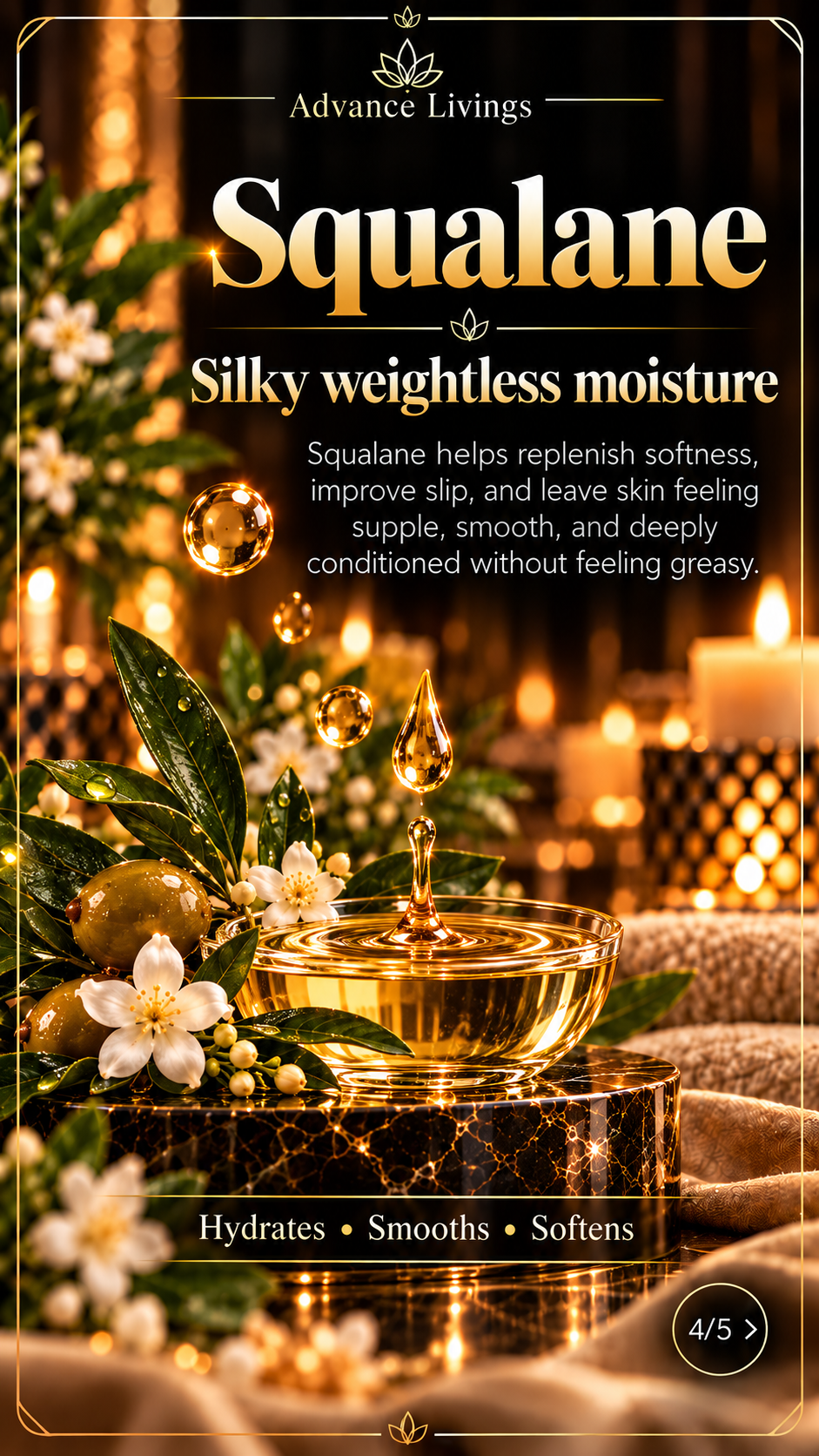 Squalane benefits in Frankincense Radiance Body Oil