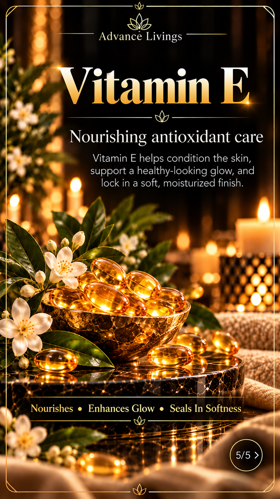 Vitamin E benefits in Frankincense Radiance Body Oil