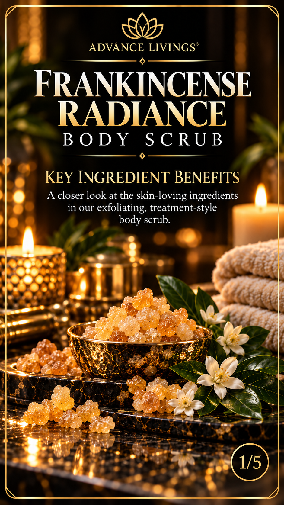 Frankincense Radiance Body Scrub key ingredient benefits