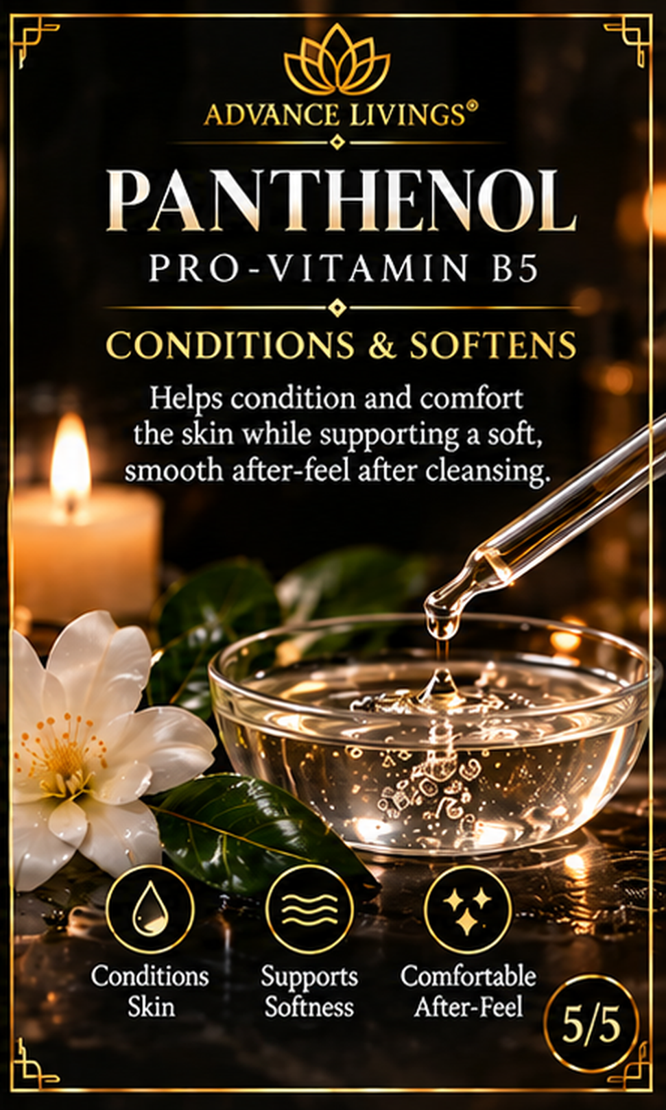 Panthenol benefits in Frankincense Radiance Body Wash