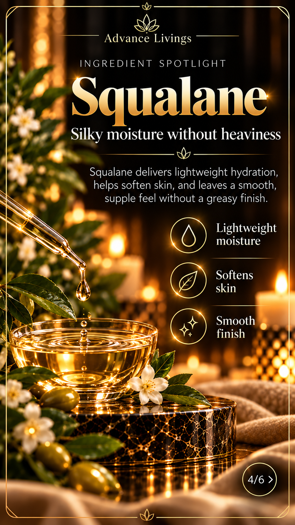 Squalane benefits in Frankincense Radiance Lotion