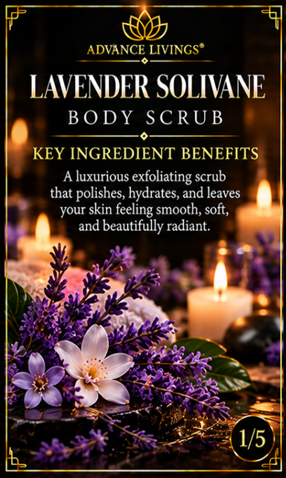 Lavender Solivane Body Scrub key ingredient benefits