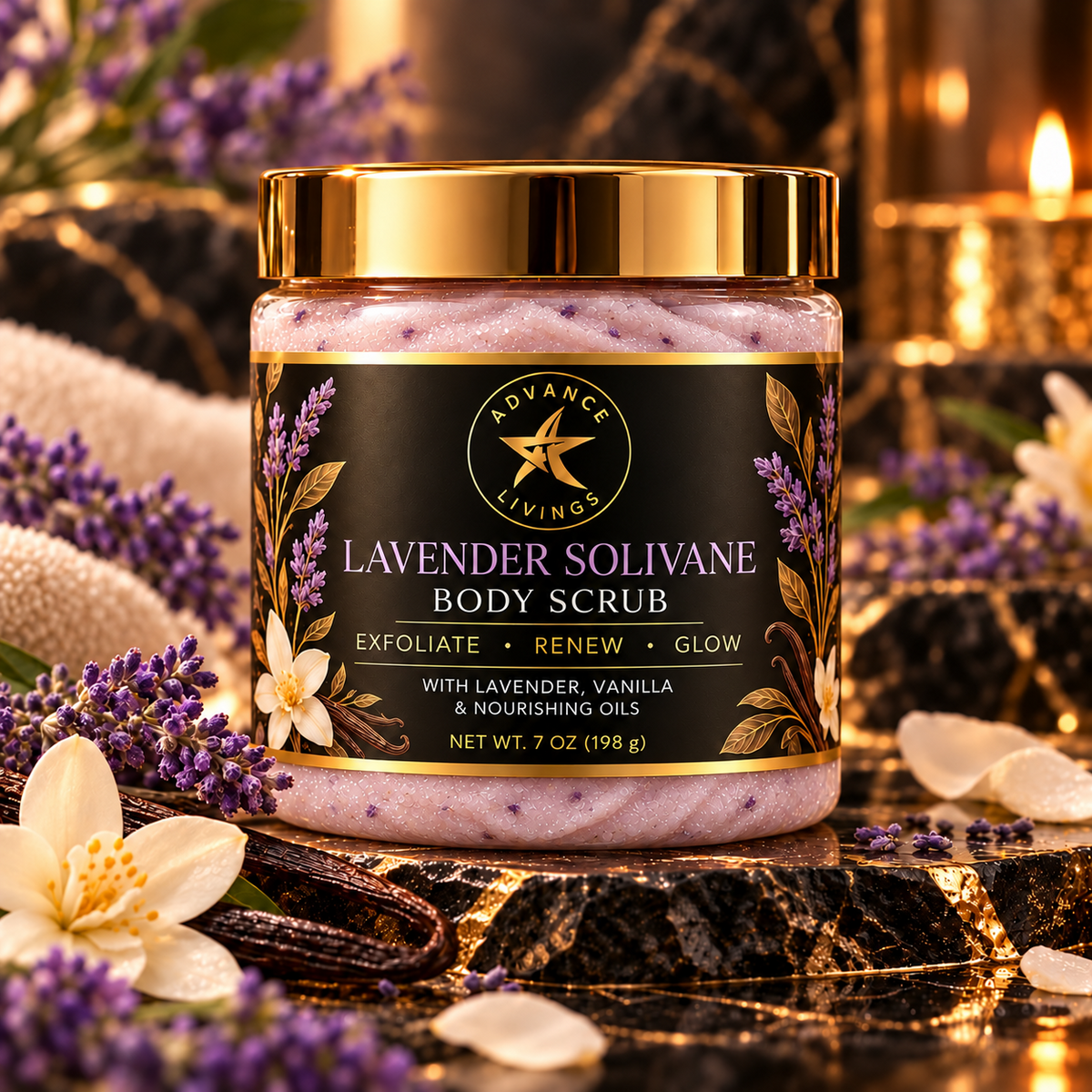 Advance Livings Lavender Solivane Body Scrub