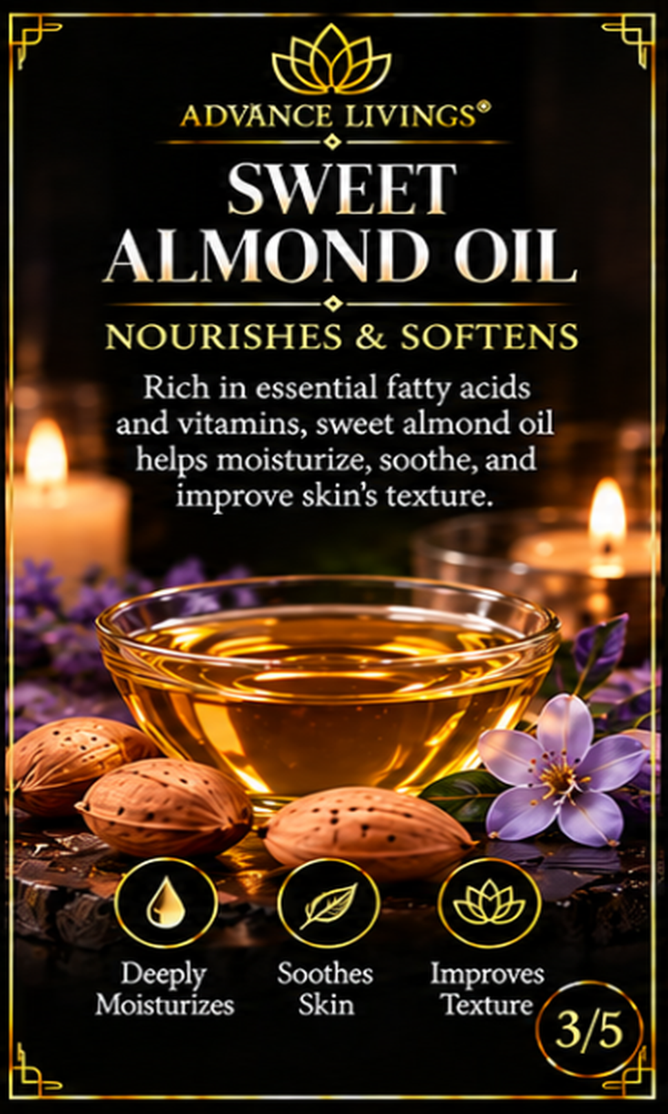 Sweet almond oil benefits in Lavender Solivane Body Scrub