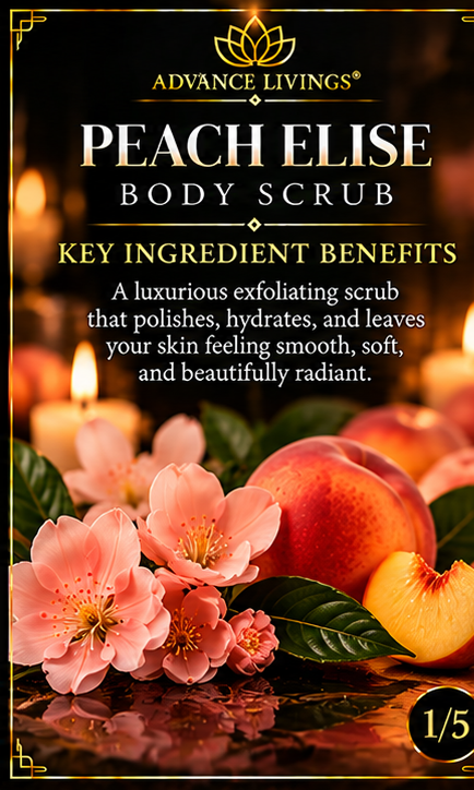 Peach Elise Body Scrub key ingredient benefits