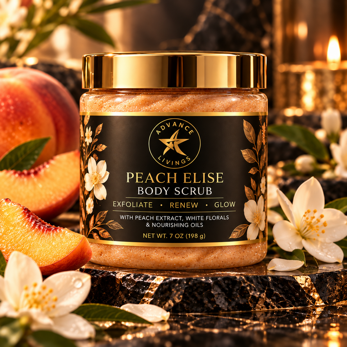 Advance Livings Peach Elise Body Scrub